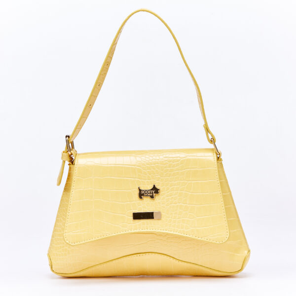 Aseza croc skin clutch