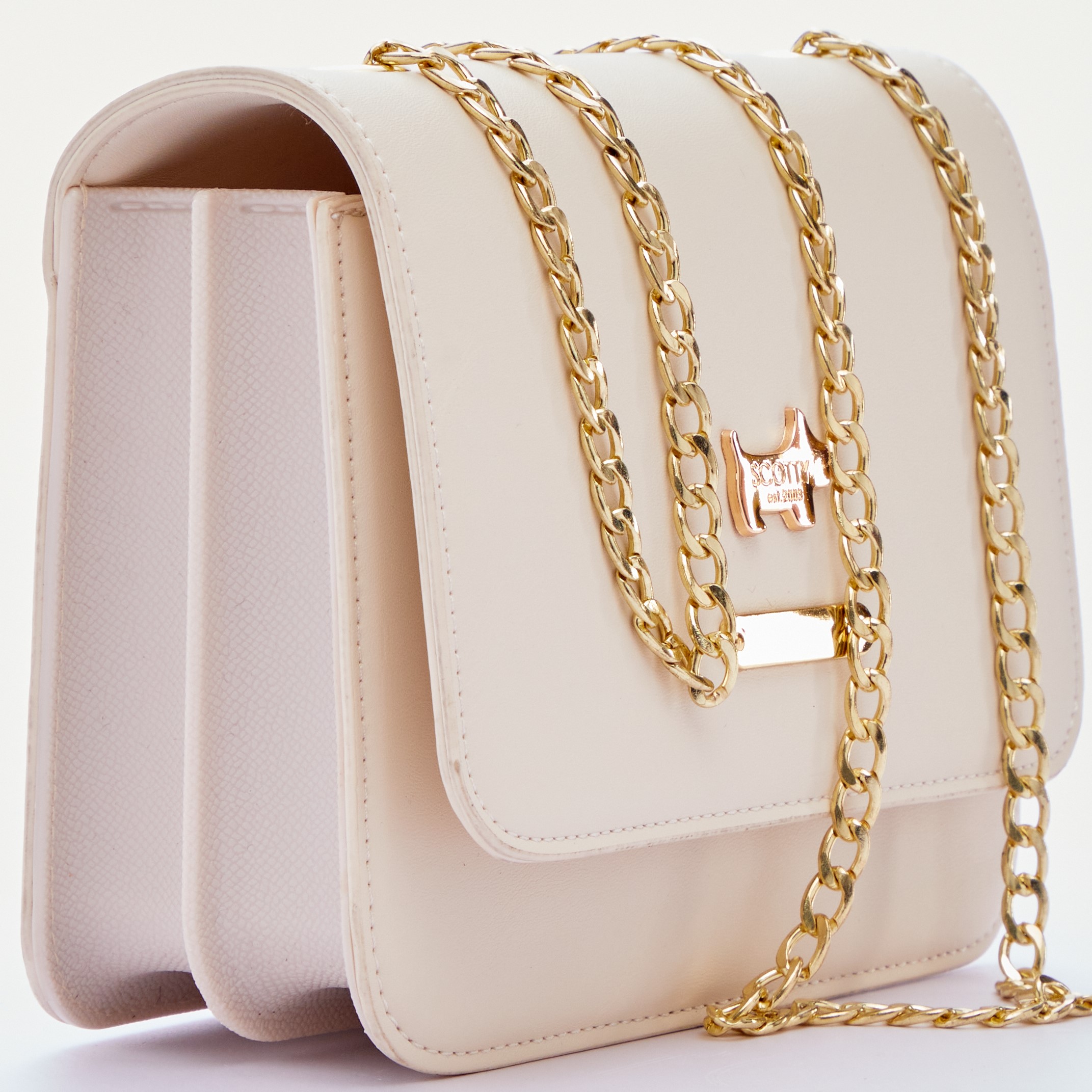 Aurora box clutch with chain crossbody strap - Image 11